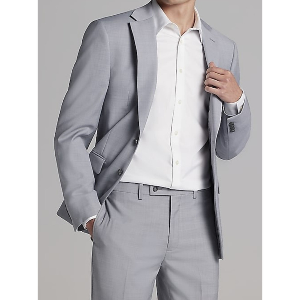 Calvin Klein Men's Skinny Fit Wool Blend Suit Jacket 40 L and pants 40W x 30L